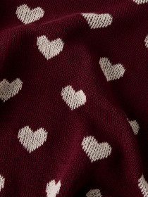 NAME IT Striktrøje Oana Burgundy Peyote Heart